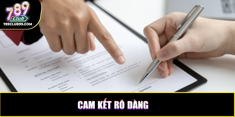 Niềm tin từ người chơi qua cam kết rõ ràng